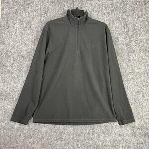 The North Face Sweater Mens M Gray Fleece‎ Mock Quarter Zip Pullover Lightweight